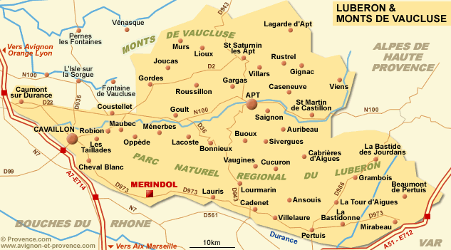 map luberon